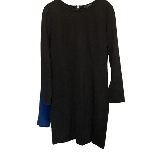 J.Crew Women's Long Sleeve Zip-Up Ponte Sheath Dress Black Size S - Picture 2 of 4